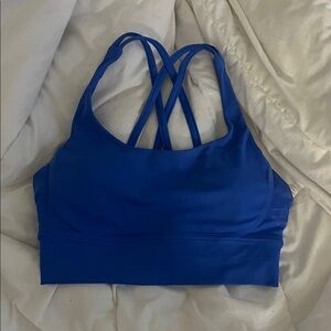 Vibrant Blue Strappy Sports Bra